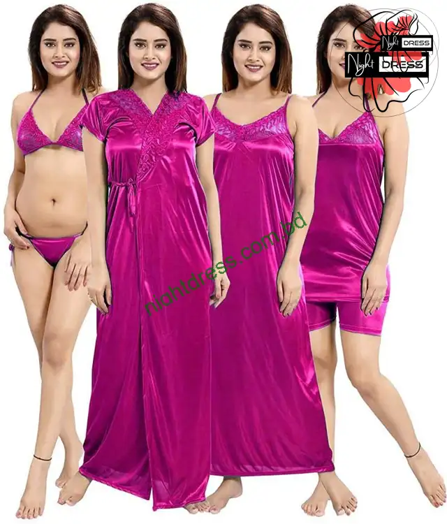 Bridal 6-Piece Perfect Satin Nighty